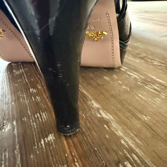 Prada Black platform Stiletto Slingback Heels - Picture 8 of 14